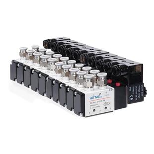 亚德客3V/4V210-08电磁阀控制阀组阀岛4V110-06气缸换向阀套装阀