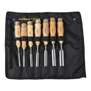 香港飞鹿 木工凿子钢扁铲刀凿专业级木匠平扁凿半圆U型凿工具套装