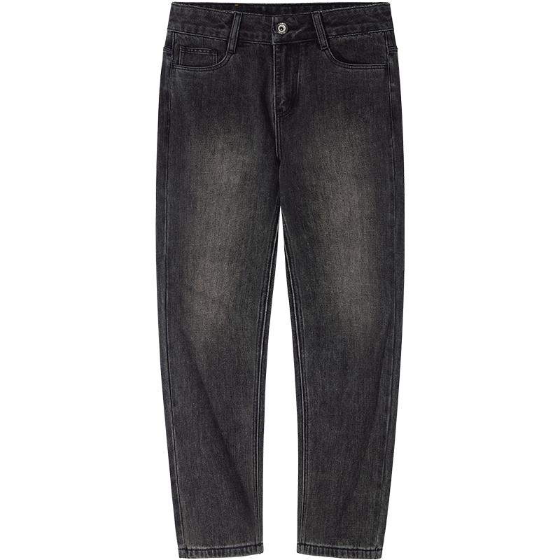 Camel/骆驼男装春秋季废土风洗水复古牛仔裤休闲弹力直筒长裤子