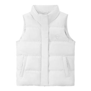 GOLF/高尔夫羽绒马甲女冬纯色高级感休闲时尚立领保暖背心外套女