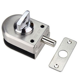 希比信玻璃门地锁 单双门地插销锁浴室卫生间办公室商铺单开地插