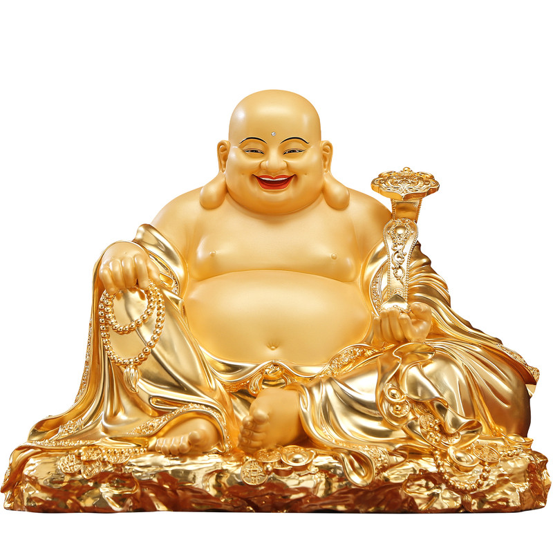纯铜弥勒佛佛像客厅供奉招财摆件