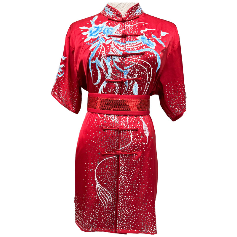 汉粹高端定制刺绣凤牡丹武术服装