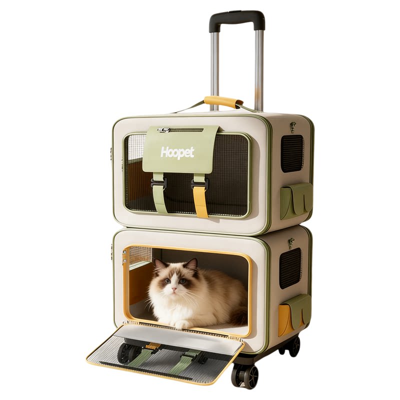 猫包外出便携宠物推车拉杆箱多猫
