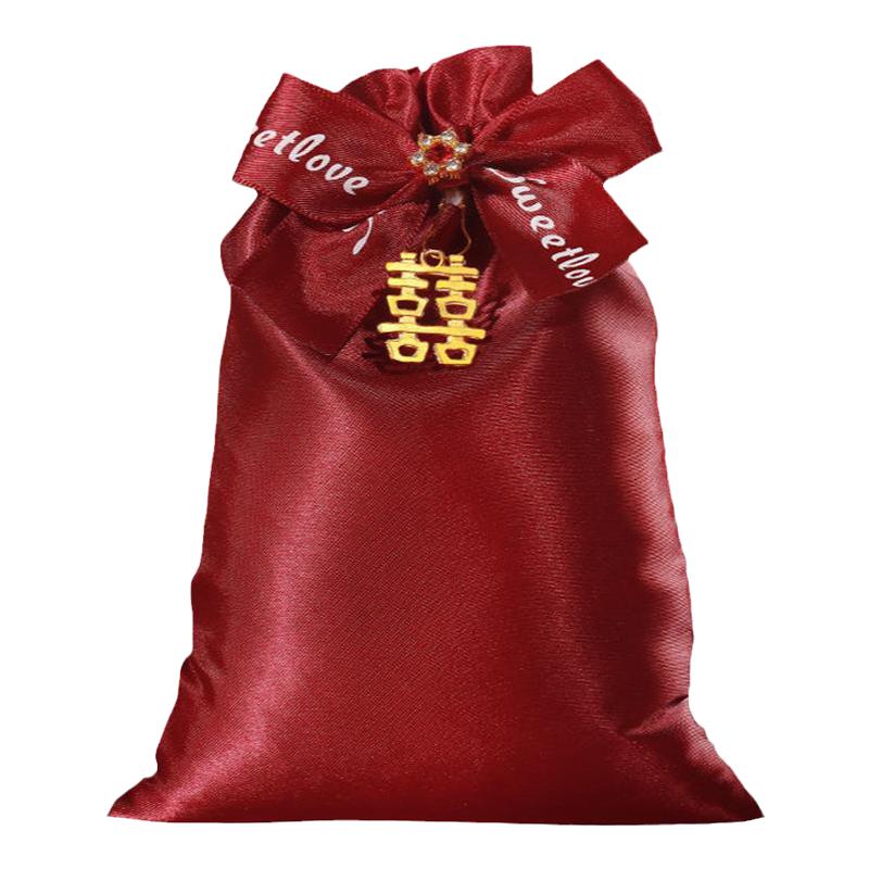2022喜糖纱袋高档婚礼红色布袋