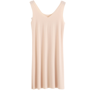 UV领无痕冰丝打底背心裙背心打底裙睡裙内搭衬裙胖mm大码女夏薄款