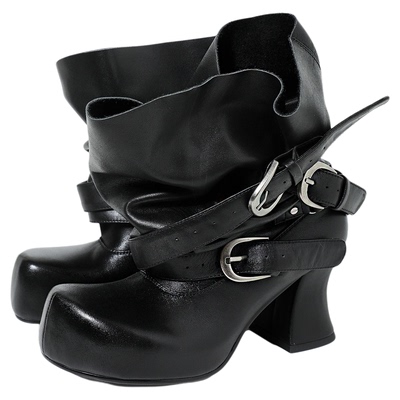 原创漫画少女/秋日漫步圆头靴