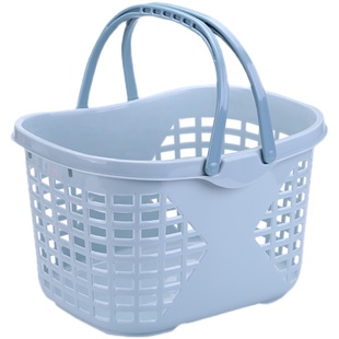 购物篮超市便利店手提篮塑料买菜水果篮零食采购加厚啤酒篮收纳篮