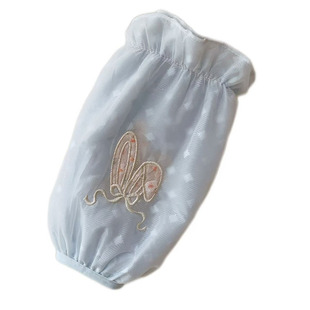 女成人短款袖套网纱蕾丝双层工作学习防污羽绒服护袖冬季大学生新