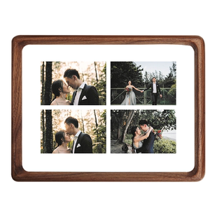 婚纱照挂墙相框洗照片48宫格画框定制情侣多张照片组合实木相片框