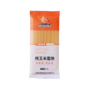 纯玉米面条无麸质食品儿童细面0添加粗粮挂面纯素轻食代餐健身