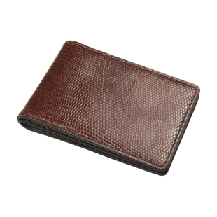 聚变纯手工皮具高端定制蜥蜴皮真皮三页驾驶证包经典相框时尚卡包