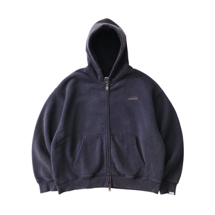 Battles 很嗨OK汽车文化刺绣洗水做旧短宽拉链卫衣美式复古外套