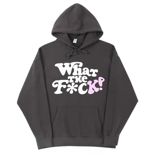 Human Voices what the f*ck字母发泡卫衣宽松连帽外套嘻哈潮牌