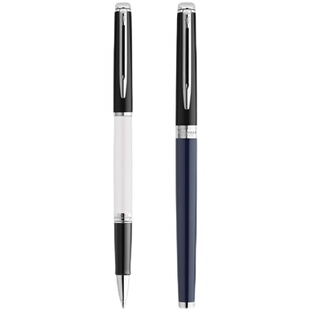 【节日礼物】WATERMAN/威迪文隽雅系列经典黑白白夹宝珠笔礼盒送礼练字专用笔刻字商务私人定制毕业礼物