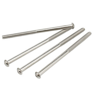不锈钢半牙十字圆头螺丝钉加长盘头长螺丝杆半丝螺钉M3M4M5X60100