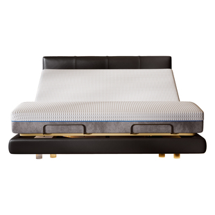 广巢 拉格斯智能床真皮电动多功能升降全自动大靠背悬浮主卧高端A