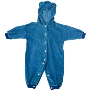 宝宝全身罩衣灯芯绒秋冬新款连体罩衣爬行婴儿爬爬服防脏护衣外穿