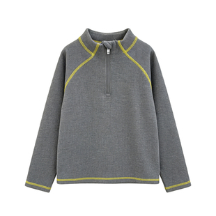 Gie羊角村 2026春季新品中大童速干运动户外轻量化半拉链糯糯衣