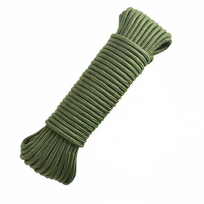 军绿色耐磨编织尼龙绳捆绑绳篷布刹车绳晾衣晒被绳拉绑绳结实耐用