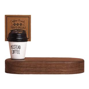 汽车车载摆件DIY手工中控台胡桃木实木手办底座精油香薰新车礼物