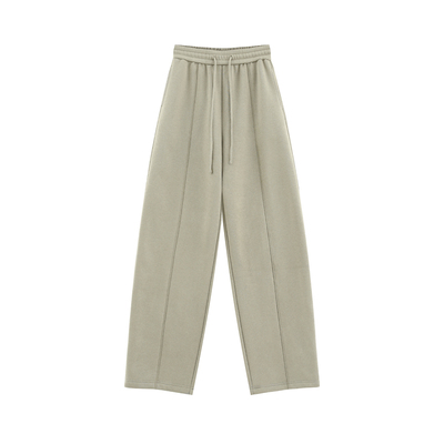 显瘦慵懒直筒抽绳拖地卫裤