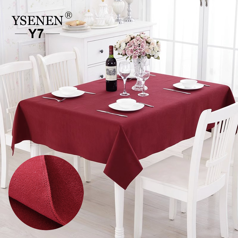 定做复合台呢会议桌桌布餐厅桌裙加厚办公室台布红色酒店活动桌套