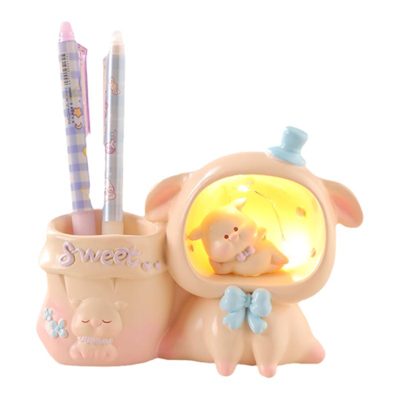可爱笔筒小夜灯摆件女童生日礼物女生10岁12岁送女孩学生儿童开学