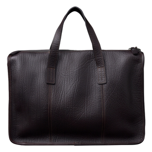 二十四街 复古风男生厚牛皮通勤真皮手提包简约商务高端白领男包