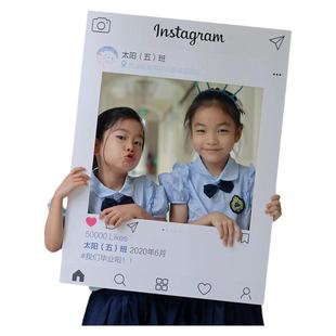 幼儿园大中小学毕业迎宾牌毕业季典礼拍照相框kt板手举牌定制