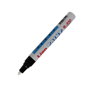 狮牌哑光黑油漆笔消光马克笔LION防酒精亚光哑黑不反光补漆记号笔