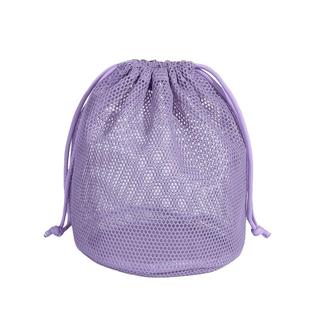 抽绳网纱化妆包便携式束口袋沥水收纳袋透明游泳洗漱包手提大容量