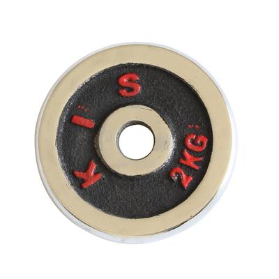 纯铁电镀哑铃片配重片小孔2.6cm