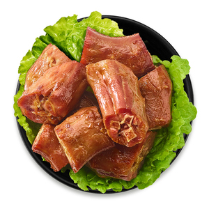 来伊份风味鸭脖500g香辣卤味即食鸭肉下午茶办公休闲小零食来一份