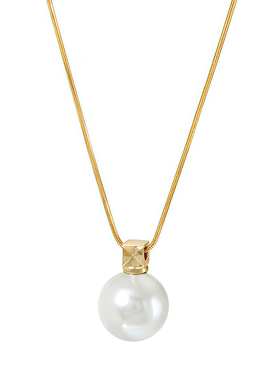 沐白MU夸张长款925纯银珍珠项链