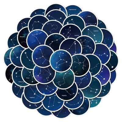 50张新款夜空星座星宿星空贴纸