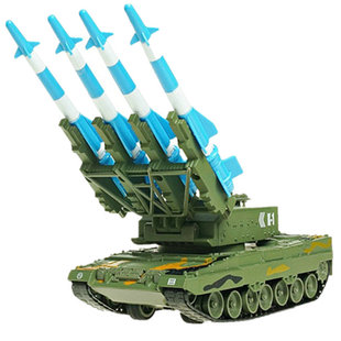 凯迪威1:40防空导弹坦克车模型可发射火箭炮合金军事模型仿真玩具