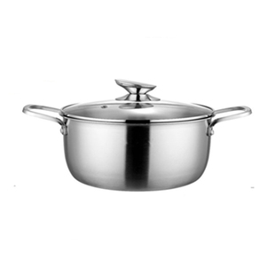 德式316不锈钢蜂窝不沾双耳汤锅五层复合巨厚煮面家用汤煲小火锅