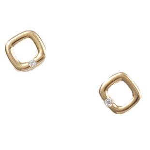 三福925银甜酷随心耳钉一对 时尚设计感精美首饰耳环814694