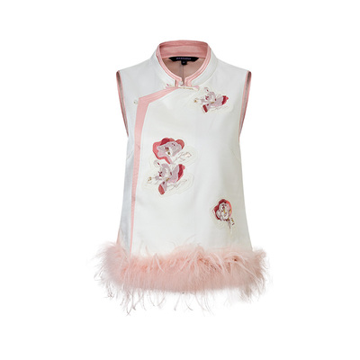 【宋轶同款】MAXRIENY国风新中式拜年服立领绣花马夹背心女26春款