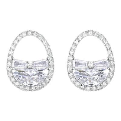 abybcharming精致天然锆石耳钉女