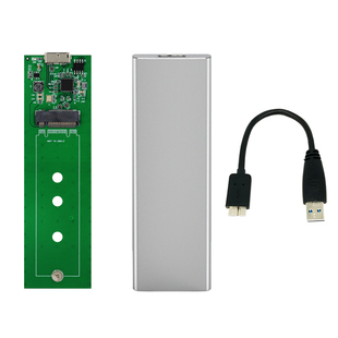 M.2转USB3.0移动固态硬盘盒NGFF SSD固态硬盘盒2280金属薄款 高速