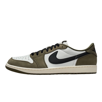 耐克男鞋Air Jordan aj1 OG橄榄绿小倒钩低帮复古板鞋HQ6998-200