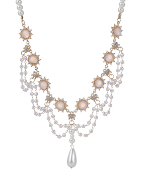 巴黎月光法式重工仙气珍珠项链