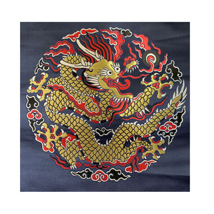 汉服辅料补子仿云锦团龙补子盘龙武官文官一品靠垫抱枕坐垫旗帜旌