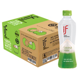 泰国进口if100%纯椰子水NFC含电解质孕妇健身果汁饮料350ml*24瓶