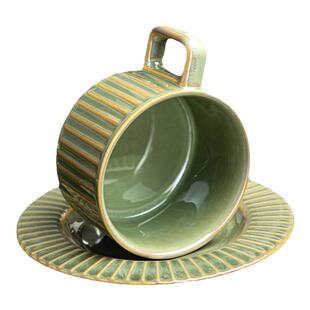 特别好看的咖啡杯高档精致窑变复古水杯子陶瓷杯碟套装下午茶餐具