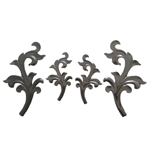 欧世艺铁花铁艺冲压半成品配件&A130植物·大小号左右边整株草花