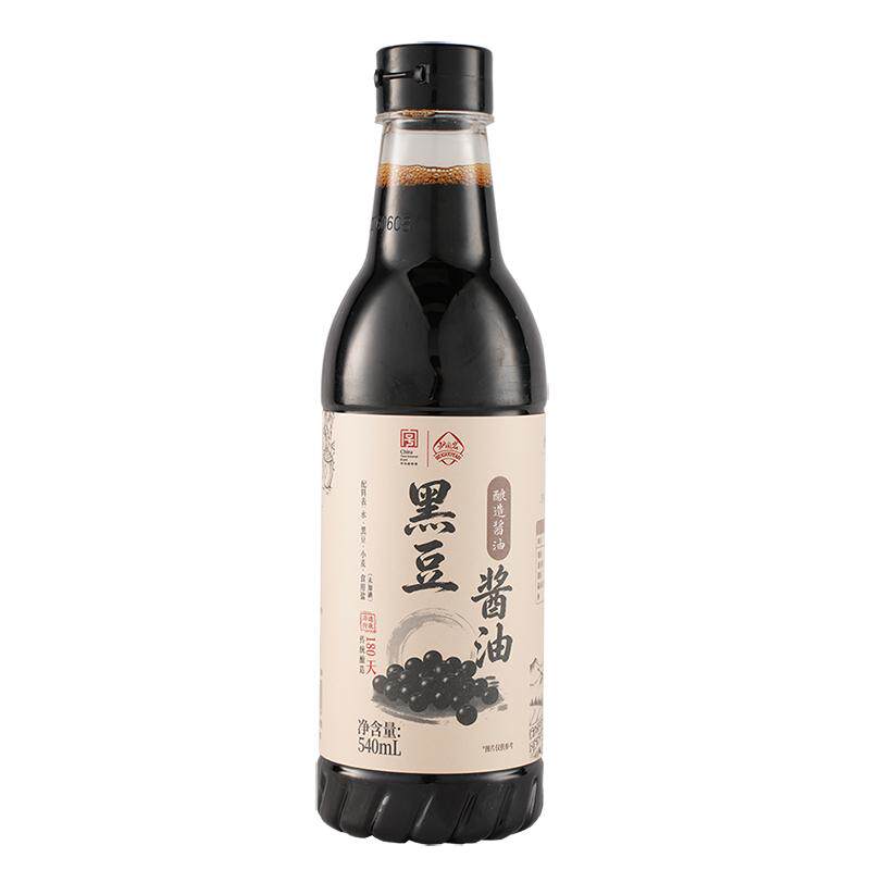 护国岩黑豆酱油特级传统酿造提鲜零添加剂非遗工艺家用调味品炒菜