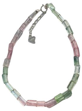 超美治愈天然马卡龙碧玺冰透纯净体随型手链时尚精致百搭正品保证